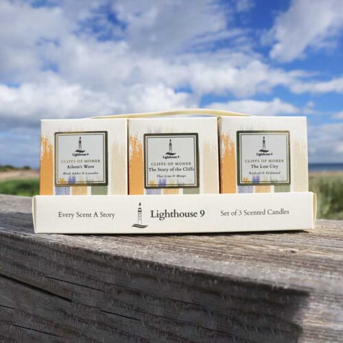 Lighthouse 9 Irish Candles | Cliffs of Collection 30cl Gift Pack